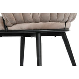 Chair DKD Home Decor Black Beige 60 x 66 x 84 cm 66 x 60 x 84 cm-2