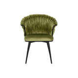 Chair DKD Home Decor Black Green Velvet Metal 66 x 60 x 84 cm-3