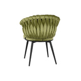 Chair DKD Home Decor Black Green Velvet Metal 66 x 60 x 84 cm-2