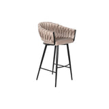 Stool DKD Home Decor Black Beige Metal 61 x 52 x 101 cm-0