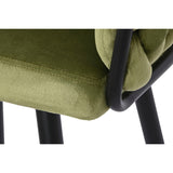 Stool DKD Home Decor Black Green Velvet Metal 61 x 52 x 101 cm-3