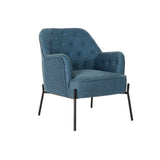 Armchair DKD Home Decor Blue Black Metal 65 x 73 x 79,5 cm-0