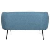 Sofa DKD Home Decor Blue Black Foam Wood Metal Velvet Scandi 129 x 75 x 73 cm-2