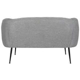 Sofa DKD Home Decor Black Grey Foam Wood Metal Velvet Scandi 129 x 75 x 73 cm-2