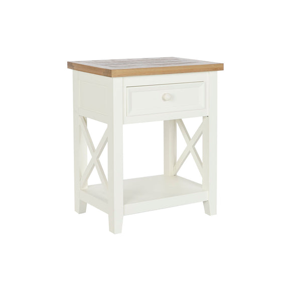 Nightstand DKD Home Decor Beige Natural Paolownia wood 49,5 x 35 x 61 cm-0