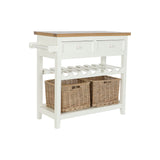 Console DKD Home Decor Beige wicker Paolownia wood 88 x 38 x 80 cm-0