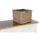 Console DKD Home Decor Beige wicker Paolownia wood 88 x 38 x 80 cm-8