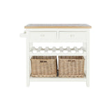 Console DKD Home Decor Beige wicker Paolownia wood 88 x 38 x 80 cm-4