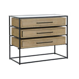 Chest of drawers DKD Home Decor Black Natural Metal MDF Wood Modern 100 x 45 x 82 cm-0