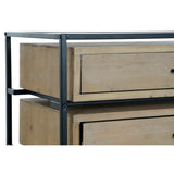 Chest of drawers DKD Home Decor Black Natural Metal MDF Wood Modern 100 x 45 x 82 cm-8