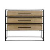 Chest of drawers DKD Home Decor Black Natural Metal MDF Wood Modern 100 x 45 x 82 cm-1