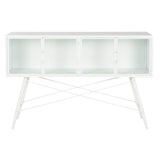 Console DKD Home Decor White Metal Crystal 120 x 35 x 80 cm-3