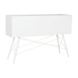 Console DKD Home Decor White Metal Crystal 120 x 35 x 80 cm-1