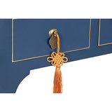 Console DKD Home Decor Blue Golden Fir MDF Wood 96 x 26 x 80 cm-3