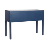 Desk DKD Home Decor Blue Golden Metal Pinewood MDF Wood 110 x 35 x 78 cm-1