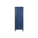 Cupboard DKD Home Decor Blue Golden Fir MDF Wood 60 x 30 x 180 cm-2