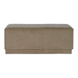 Bench DKD Home Decor Brown Polyester MDF Wood 100 x 40 x 40 cm-1