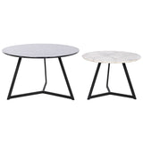 Set of 2 tables DKD Home Decor Black 80 x 80 x 47,5 cm-3