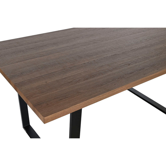 Dining Table Home ESPRIT Brown Black Iron MDF Wood 160 x 90 x 75 cm-0