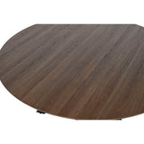 Dining Table Home ESPRIT Brown Black Iron MDF Wood 120 x 120 x 75 cm-5
