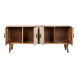 TV furniture Home ESPRIT Golden Natural Wood 145 x 40 x 60 cm-6
