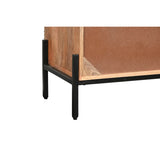 TV furniture Home ESPRIT Black Golden Natural Wood Mango wood 180 x 40 x 50 cm-3