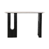 Console Home ESPRIT White Black Marble Mango wood 117 x 31 x 77 cm-1