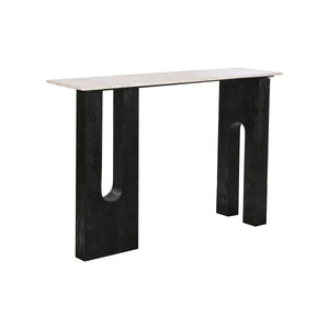 Console Home ESPRIT White Black Marble Mango wood 117 x 31 x 77 cm-0