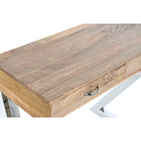 Set of furniture Home ESPRIT Brown Silver Steel Mango wood 110 x 40 x 76 cm (3 Pieces)-7