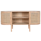 TV furniture Home ESPRIT Natural Rubber wood 120 x 43,5 x 60 cm-2