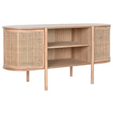 TV furniture Home ESPRIT Natural Rubber wood 120 x 43,5 x 60 cm-0