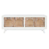 TV furniture Home ESPRIT White Natural Fir MDF Wood 156 x 40 x 64 cm-2
