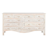 Chest of drawers Home ESPRIT White Natural Mango wood MDF Wood 145 x 41 x 75 cm-2