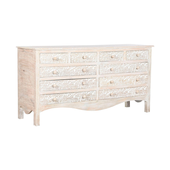 Chest of drawers Home ESPRIT White Natural Mango wood MDF Wood 145 x 41 x 75 cm-0