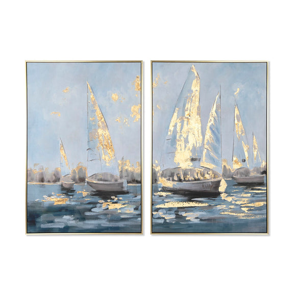 Painting Home ESPRIT Yachts Mediterranean 83 x 4,5 x 123 cm (2 Units)-0