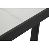 Dining Table Home ESPRIT White Black Metal 150 x 80 x 75 cm-4