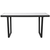 Dining Table Home ESPRIT White Black Metal 150 x 80 x 75 cm-1