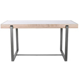 Dining Table Home ESPRIT White Grey Natural Metal 150 x 85 x 75 cm-1