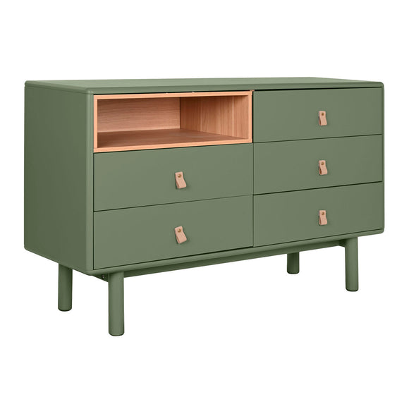 Chest of drawers Home ESPRIT Green polypropylene MDF Wood 120 x 40 x 75 cm-0