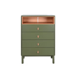 Chest of drawers Home ESPRIT Green polypropylene MDF Wood 80 x 40 x 117 cm-2