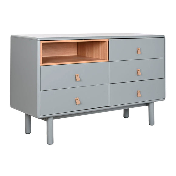 Chest of drawers Home ESPRIT Blue Grey Natural polypropylene MDF Wood 120 x 40 x 75 cm-0