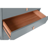 Chest of drawers Home ESPRIT Blue Grey polypropylene MDF Wood 80 x 40 x 117 cm-7