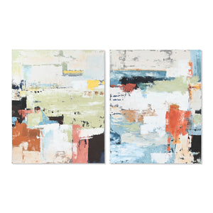 Painting Home ESPRIT Abstract Modern 120 x 3,8 x 150 cm (2 Units)-0