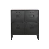 Chest of drawers Home ESPRIT Black Metal Loft 75 x 45 x 80 cm-2