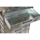Chest of drawers Home ESPRIT Brown Grey Silver Natural Metal Fir Loft 66 x 33,5 x 121 cm-4