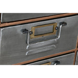 Chest of drawers Home ESPRIT Brown Grey Silver Natural Metal Fir Loft 53,5 x 33,5 x 120,5 cm-3