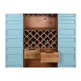 Bottle rack Home ESPRIT Turquoise Metal MDF Wood 76,5 x 39,5 x 157,5 cm-4