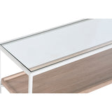 Console Home ESPRIT White Metal Crystal 120 x 30 x 75 cm-3