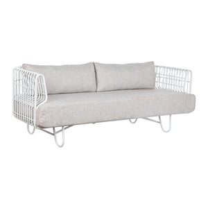 Sofa Home ESPRIT White Beige Metal 180 x 66 x 66 cm-0