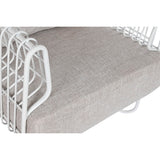 Armchair Home ESPRIT White Metal 76 x 66 x 65 cm-7